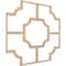 Ekena Millwork 33W x 33H x 38T Small Bradley Decorative Fretwork Wood Ceiling Panels, Hickory CELW33X33X0375BRDHI - alternate 4